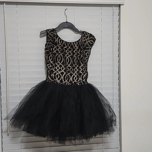 black and gold tutu dress Black Golden Toddler Tutu Dress